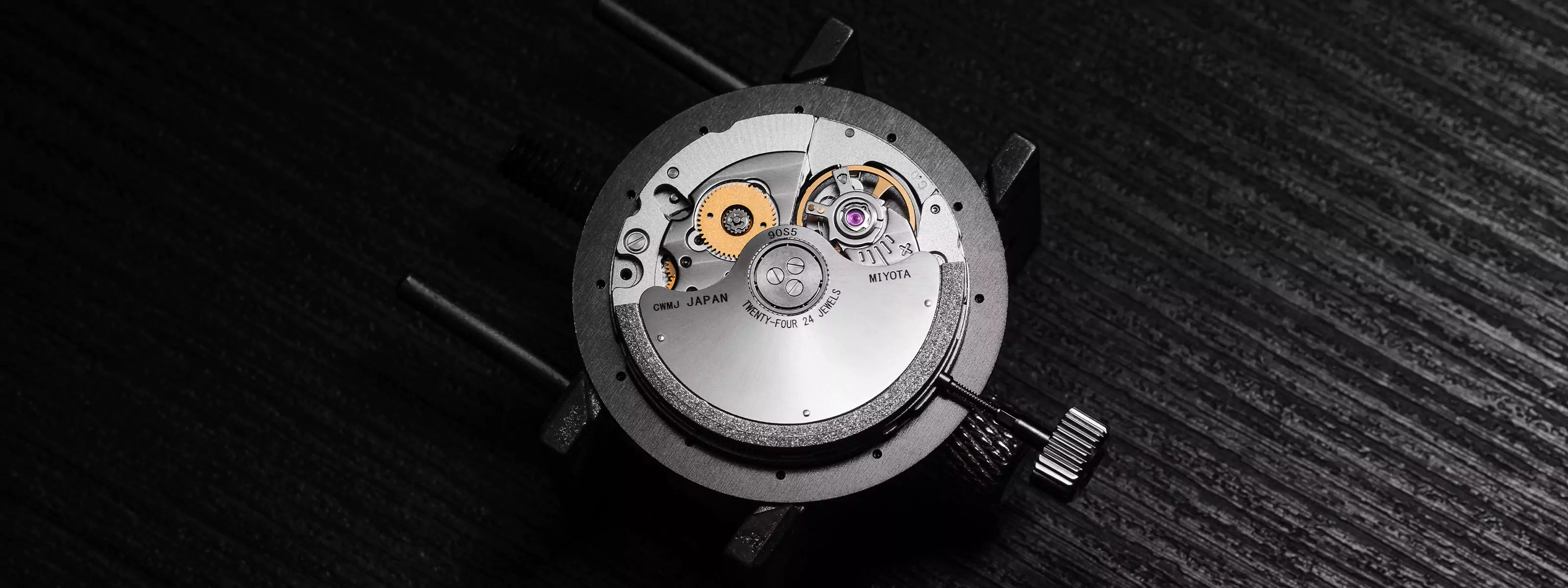 Miyota 90S5 on dark background